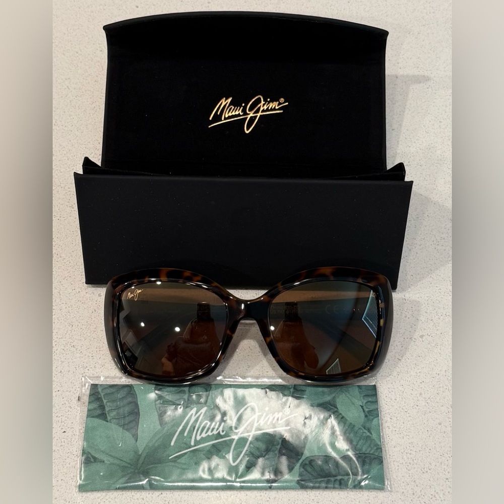 Maui Jim Orchid H735-10P - Tortoise with Peacock HCL® Bronze Sunglasses